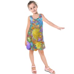 Apo Flower Power Kids  Sleeveless Dress by WolfepawFractals