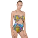 Apo Flower Power Scallop Top Cut Out Swimsuit View1