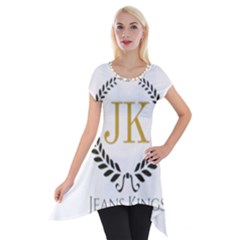 Jk Logo Short Sleeve Side Drop Tunic by Jeanskings