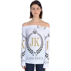 Jk Logo Off Shoulder Long Sleeve Top by Jeanskings