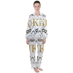 Jk Logo Satin Long Sleeve Pyjamas Set by Jeanskings