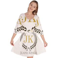 Jk Logo Velour Kimono Dress by Jeanskings