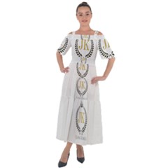 Jk Logo Shoulder Straps Boho Maxi Dress  by Jeanskings