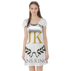 Jk Logo Square Short Sleeve Skater Dress by Jeanskings