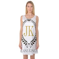 Jk Logo Square Sleeveless Satin Nightdress by Jeanskings