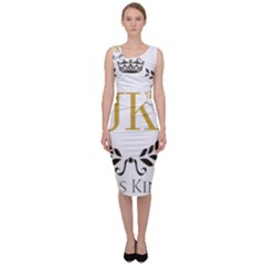 Jk Logo Square Sleeveless Pencil Dress by Jeanskings