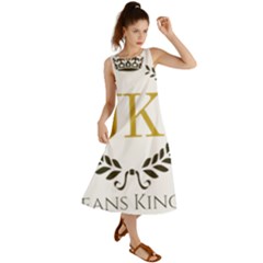 Jk Logo Square Summer Maxi Dress by Jeanskings