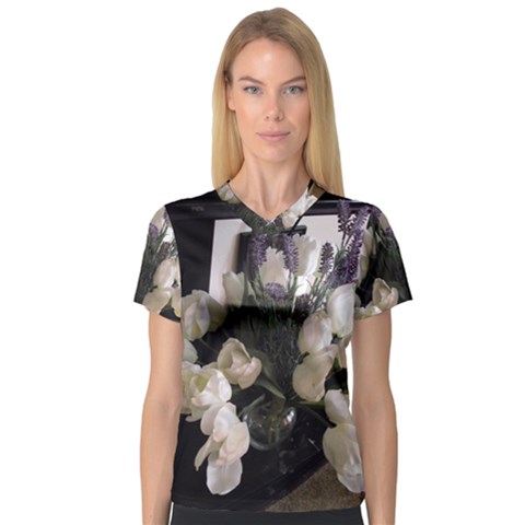 Tulips 1 1 V-neck Sport Mesh Tee by bestdesignintheworld