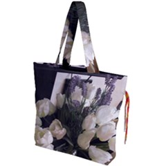 Tulips 1 1 Drawstring Tote Bag by bestdesignintheworld