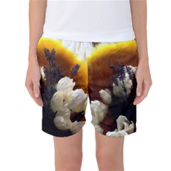 Tulips 1 2 Women s Basketball Shorts by bestdesignintheworld