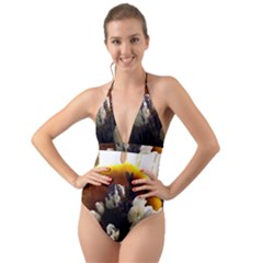 Tulips 1 2 Halter Cut-out One Piece Swimsuit by bestdesignintheworld