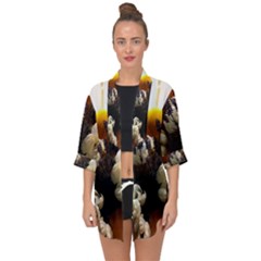 Tulips 1 2 Open Front Chiffon Kimono by bestdesignintheworld