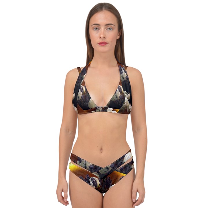 Tulips 1 2 Double Strap Halter Bikini Set