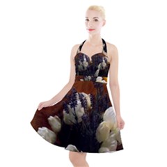 Tulips 1 2 Halter Party Swing Dress  by bestdesignintheworld