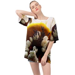 Tulips 1 2 Oversized Chiffon Top by bestdesignintheworld