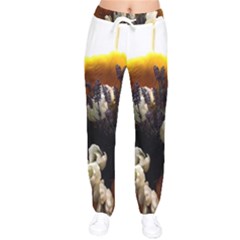 Tulips 1 2 Women Velvet Drawstring Pants