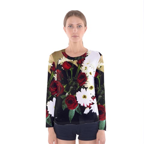 Roses 1 2 Women s Long Sleeve Tee by bestdesignintheworld