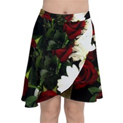 Roses 1 2 Chiffon Wrap Front Skirt by bestdesignintheworld