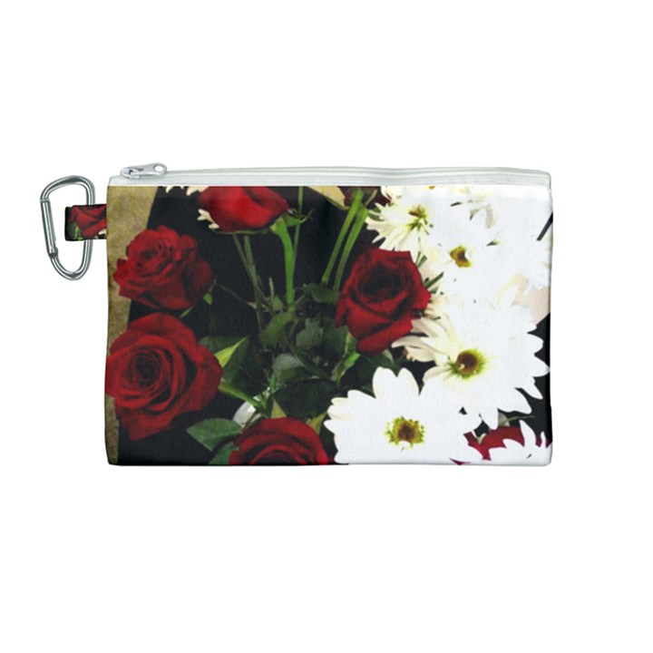 Roses 1 2 Canvas Cosmetic Bag (Medium)