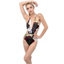 Roses 1 2 Plunging Cut Out Swimsuit View1