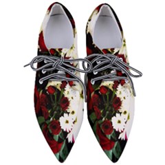 Roses 1 2 Women s Pointed Oxford Shoes by bestdesignintheworld