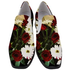 Roses 1 2 Women Slip On Heel Loafers by bestdesignintheworld