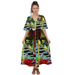 York 1 4 Kimono Sleeve Boho Dress