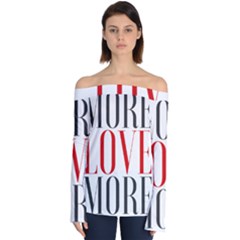 More Love More Off Shoulder Long Sleeve Top by Lovemore