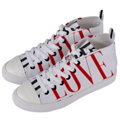 More Love More Women s Mid-top Canvas Sneakers