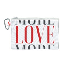 More Love More Canvas Cosmetic Bag (medium) by Lovemore