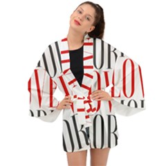 More Love More Long Sleeve Kimono by Lovemore