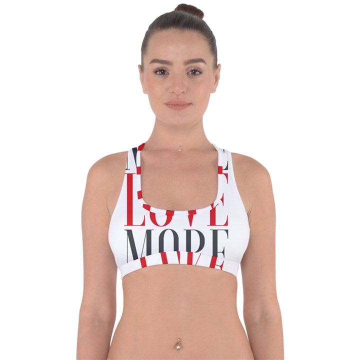 More Love More Cross Back Hipster Bikini Top 