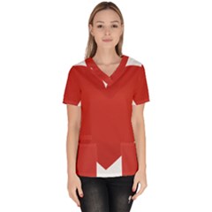 Heart Women s V-neck Scrub Top by Lovemore