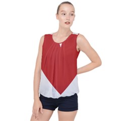 Heart Bubble Hem Chiffon Tank Top by Lovemore