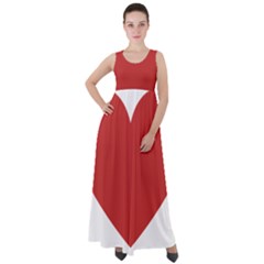 Heart Empire Waist Velour Maxi Dress