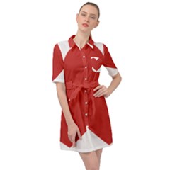 Heart Belted Shirt Dress