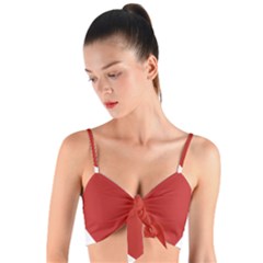 Heart Woven Tie Front Bralet