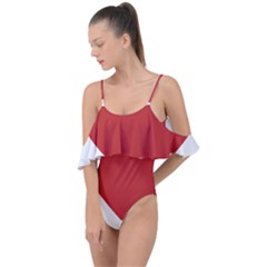 Heart Drape Piece Swimsuit