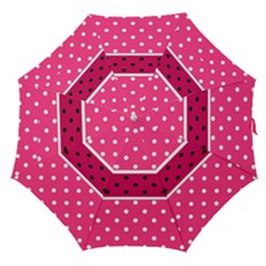 Polka Dots Two Times 2 Black Straight Umbrellas by impacteesstreetwearten