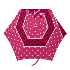 Polka Dots Two Times 2 Black Mini Folding Umbrellas by impacteesstreetwearten