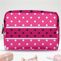 Polka Dots Two Times 2 Black Make Up Pouch (medium) by impacteesstreetwearten