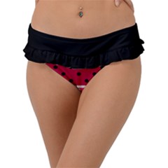 Polka Dots Two Times 2 Black Frill Bikini Bottom by impacteesstreetwearten