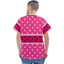 Polka Dots Two Times 2 Black Men s V-Neck Scrub Top View2