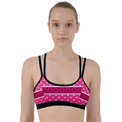 Polka Dots Two Times 2 Black Line Them Up Sports Bra by impacteesstreetwearten