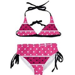 Polka Dots Two Times 2 Black Kids  Classic Bikini Set by impacteesstreetwearten