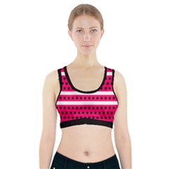 Polka Dots Two Times 3 Black Sports Bra With Pocket by impacteesstreetwearten