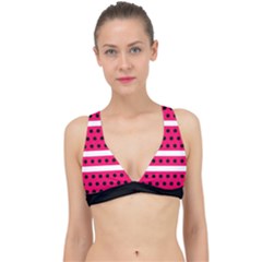 Polka Dots Two Times 3 Black Classic Banded Bikini Top