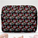 Vintage Hippie Girl Pattern Black Make Up Pouch (Large) View1