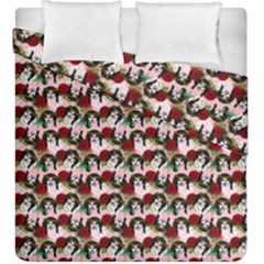 Vintage Hippie Girl Pattern Pnk Duvet Cover Double Side (king Size) by snowwhitegirl