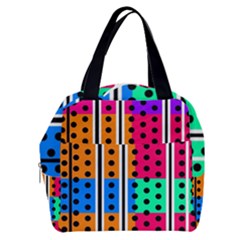 Polka Dots Two Times 5 Black Boxy Hand Bag